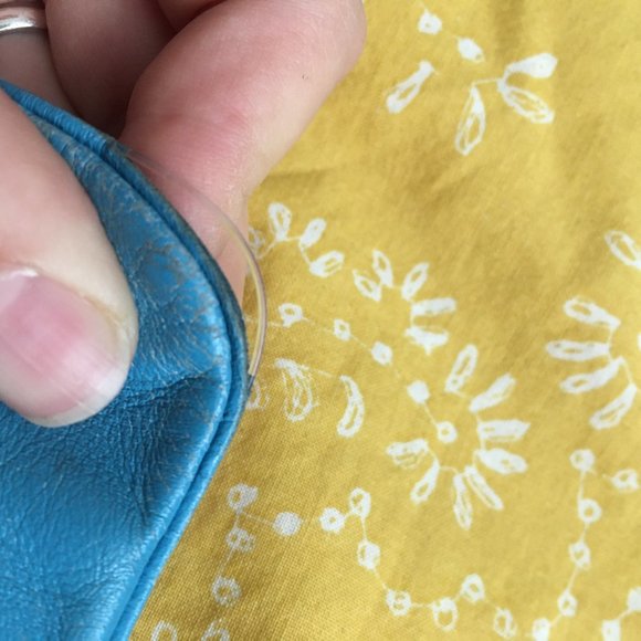 COMME DES GARÇONS Light Blue Leather Pouch - Picture 6 of 7